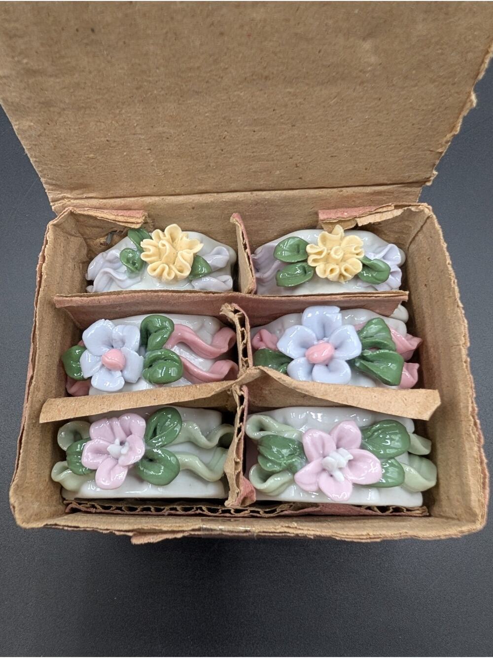 Porcelain Floral Napkin Rings